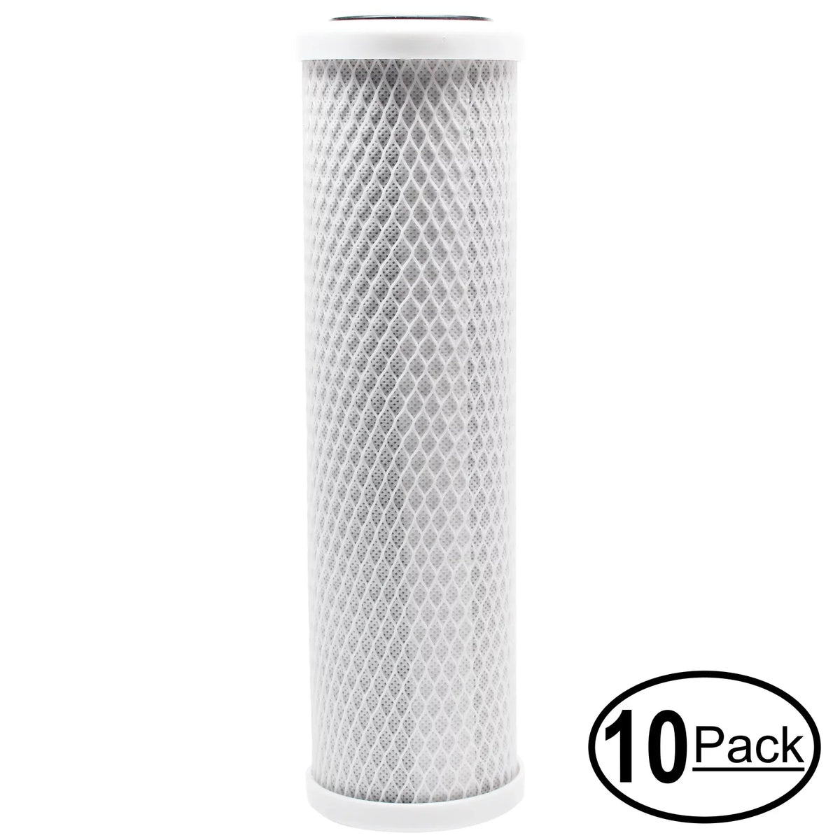 10-Pack Replacement for PurePro HRO-300 Activated Carbon Block Filter - Universal 10 inch Filter for PurePro 10" Light Commercial RO : HRO-300 - Denali Pure Brand
