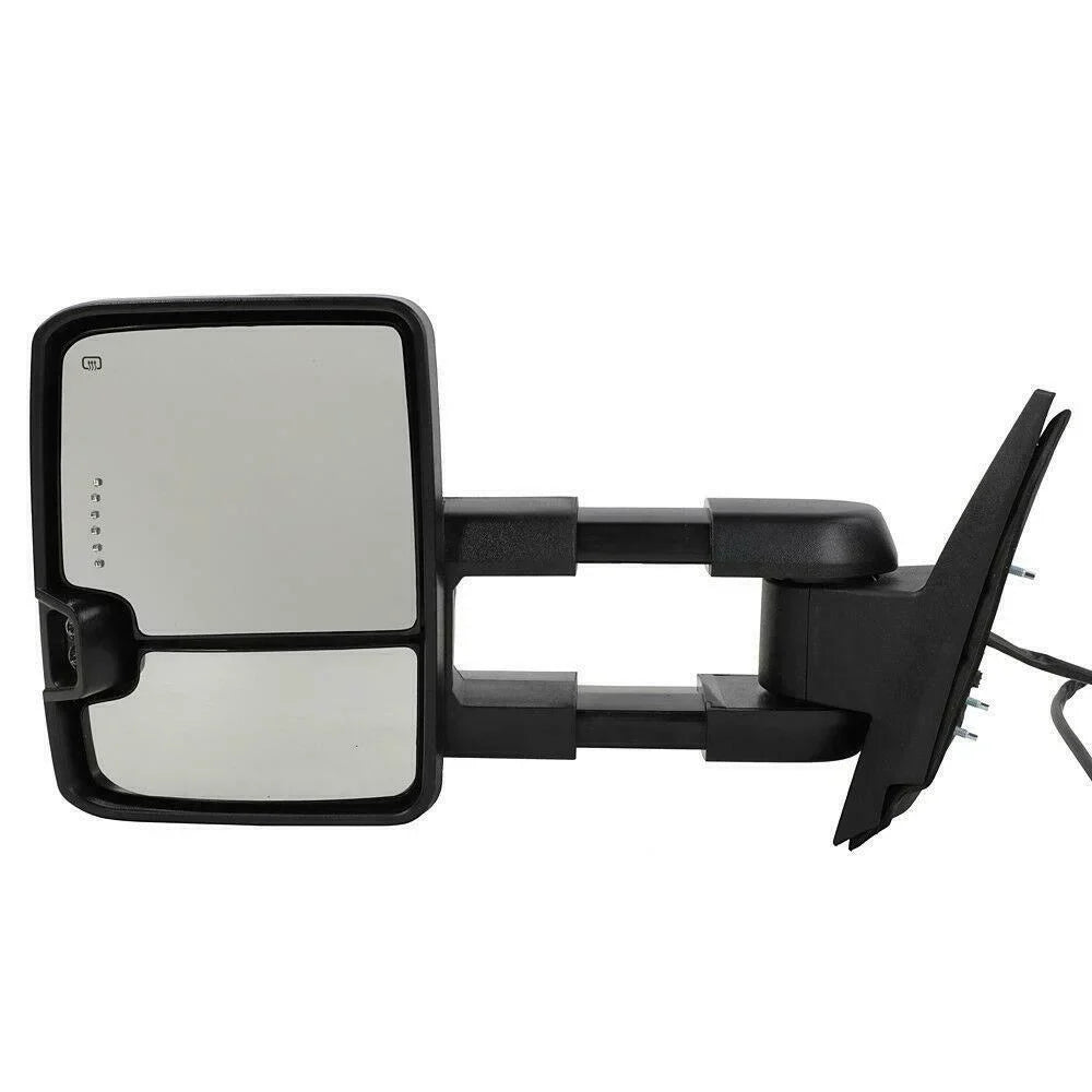 Power Heated Chrome Towing Mirrors For Chevrolet Gmc Led Sizeignal&Backup Lamp