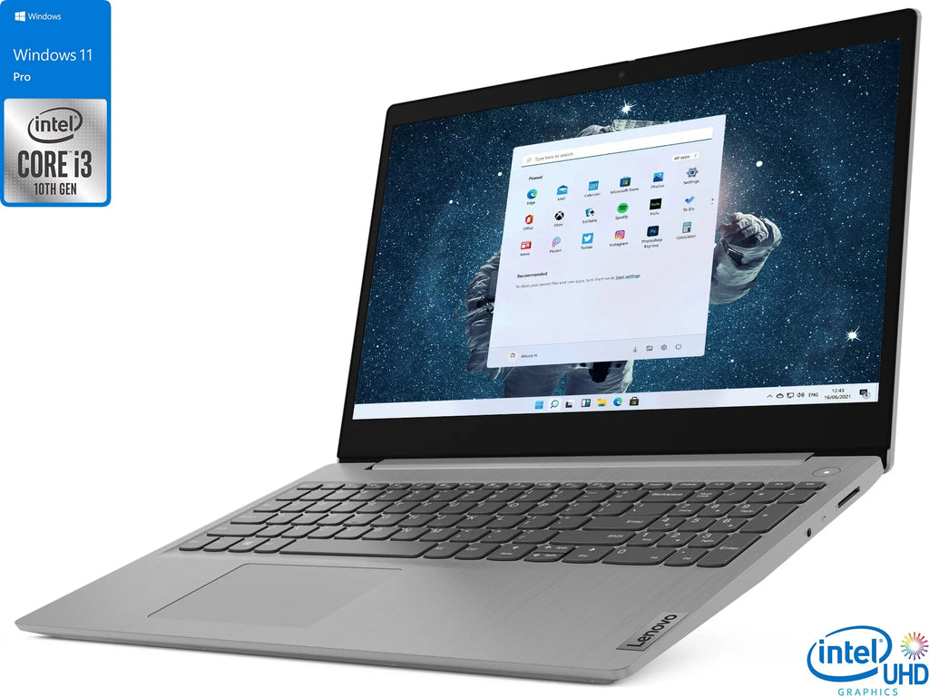 Lenovo IdeaPad 3i Laptop, 15.6" FHD Display, Intel Core i3-1115G4 Upto 4.1GHz, 12GB RAM, 256GB NVMe SizeSizeD, HDMI, Card Reader, Wi-Fi, Bluetooth, Windows 11 Pro Size