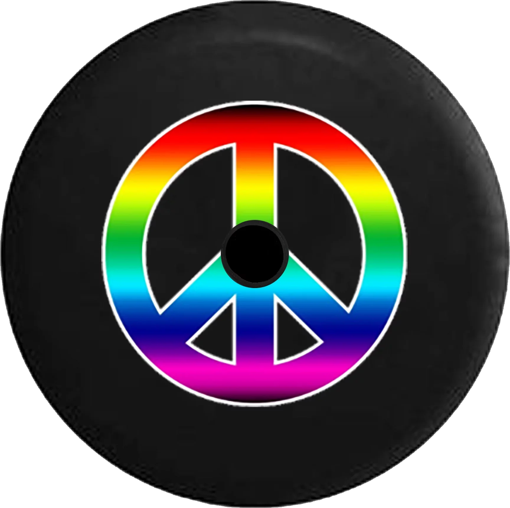2018 2019 Wrangler JL Backup Camera Rainbow Colorful Peace Sizeign Gay Sizepare Tire Cover for Jeep RV 32 Inch
