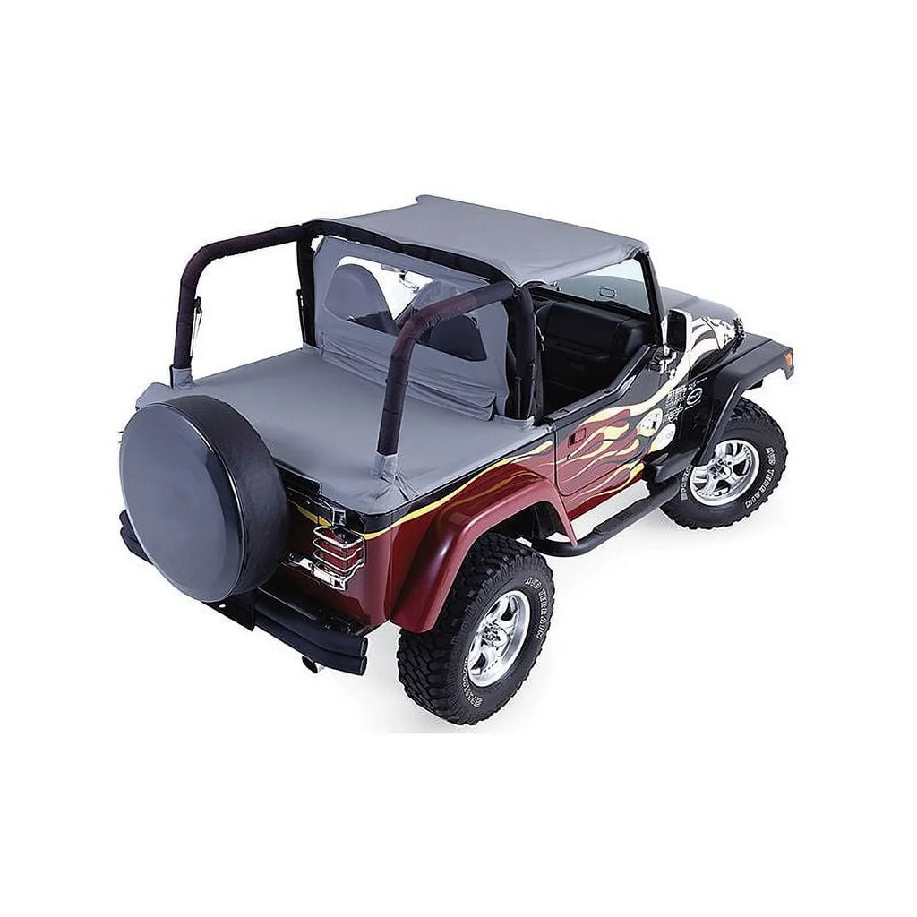 Rampage by RealTruck 721015 Tonneau Cover For 1992-1995 Jeep Wrangler YJ, Black Denim