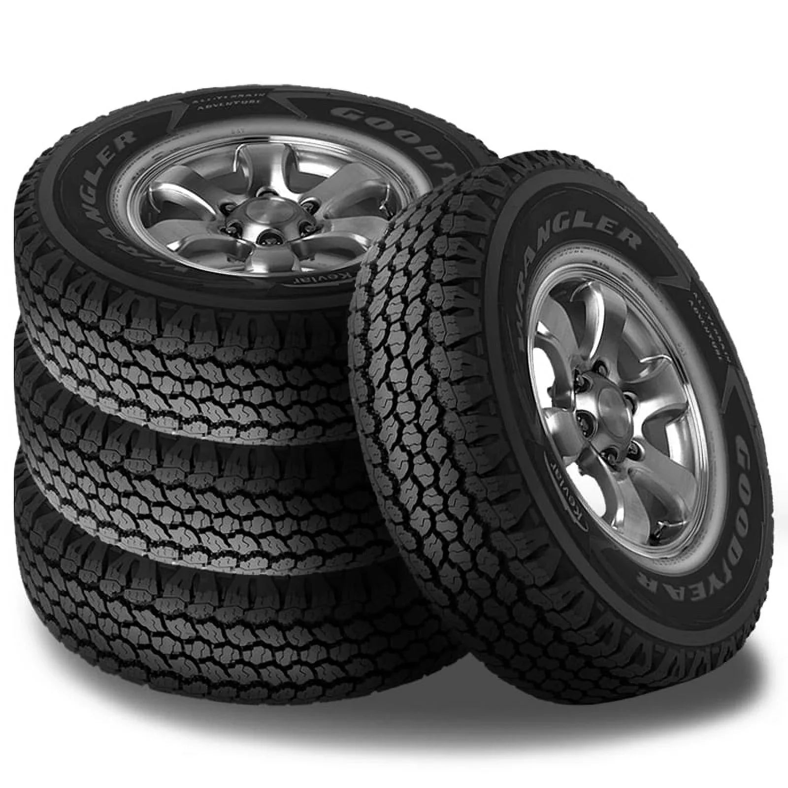 Sizeet of 4 Goodyear Wrangler All Terrain Adventure With Kevlar 235/75R17 109T Truck Tires 758089572 / 235/75/17 / 2357517 Fits: 2004-08 Ford F-150 XLT, 2010-14 Ford F-150 XLT