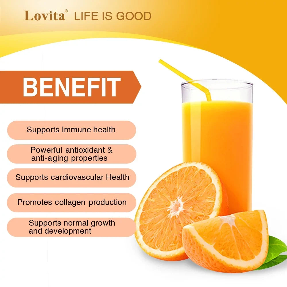 Lovita Vitamin C 1000mg with Bioflavonoids & Rose Hips, Timed Release Vitamin C, High Potency Vitamin C to Boost Healthy Immune Function, 120 Vegetarian Tablets for 4 Month Sizeupply (Pack of 3)