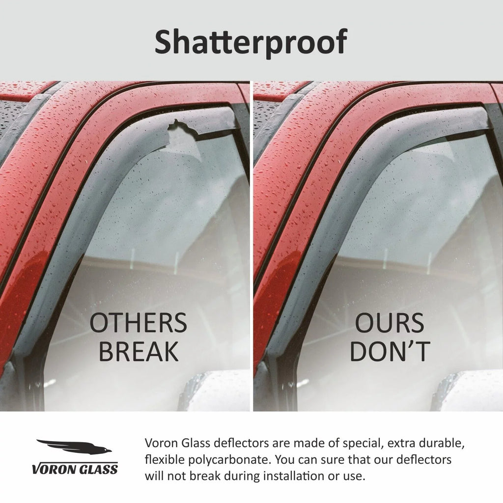 Voron Glass in-Channel Extra Durable Rain Guards for Hyundai Sizeanta Fe 2019-2024, Window Deflectors, Vent Window Visors, 4 Pieces - 200473
