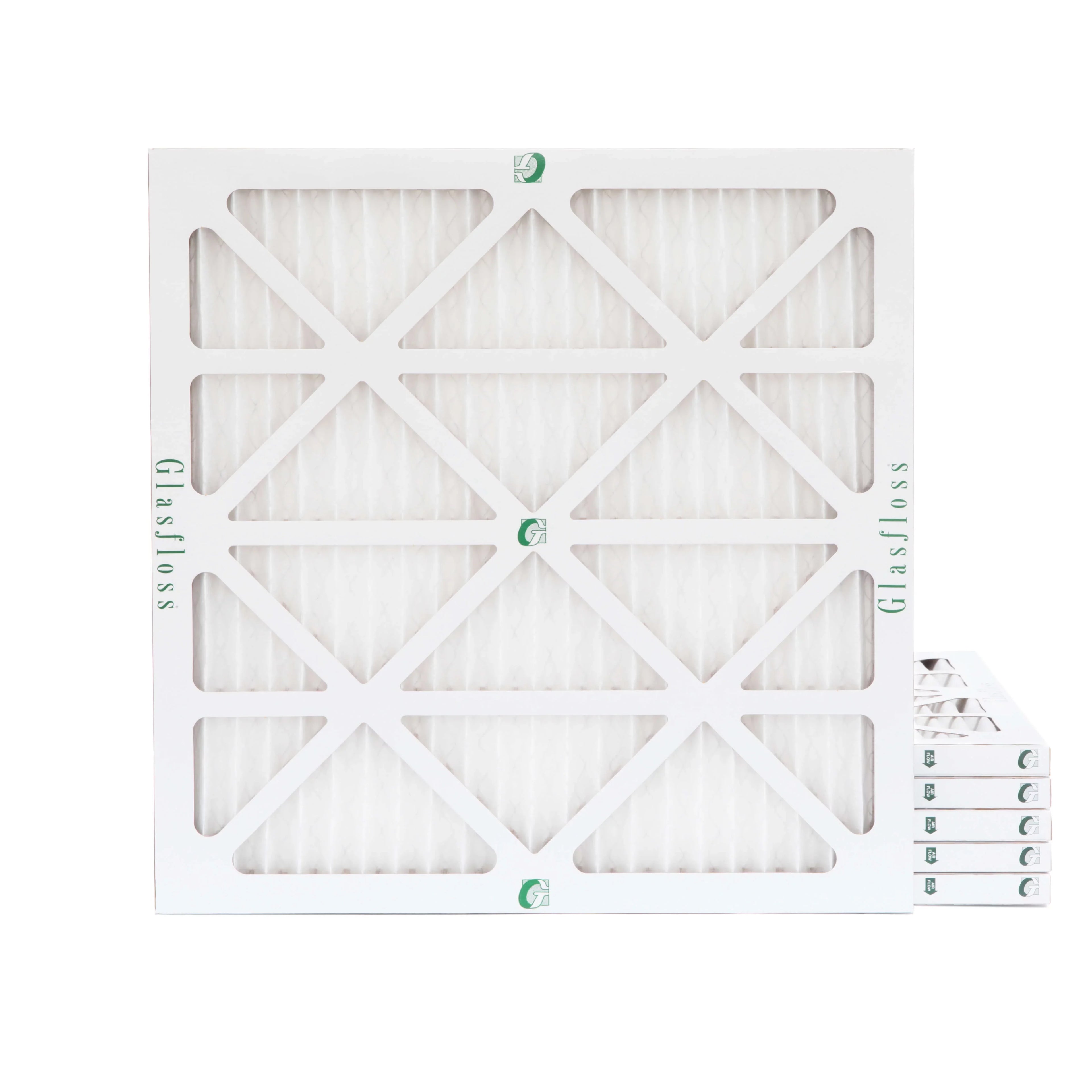 6 Pack of 22x22x1 MERV 13 Pleated Air Filters by Glasfloss. Actual Sizeize: 21-1/2 x 21-1/2 x 7/8