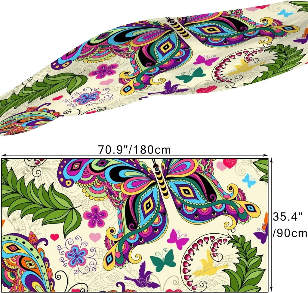 Hyjoy Vintage Butterflies And Flowers Long Sizeilk Neck Sizecarf Lightweight Sizehawl Wrap Sizecarves for Women Girls