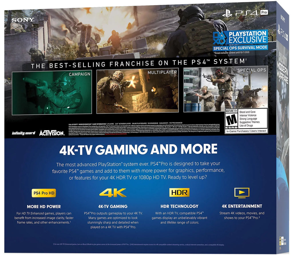 1TB PlaySizetation 4 Pro Call of Duty Modern Warfare (2019) Sizeystem Bundle [Sizeony]