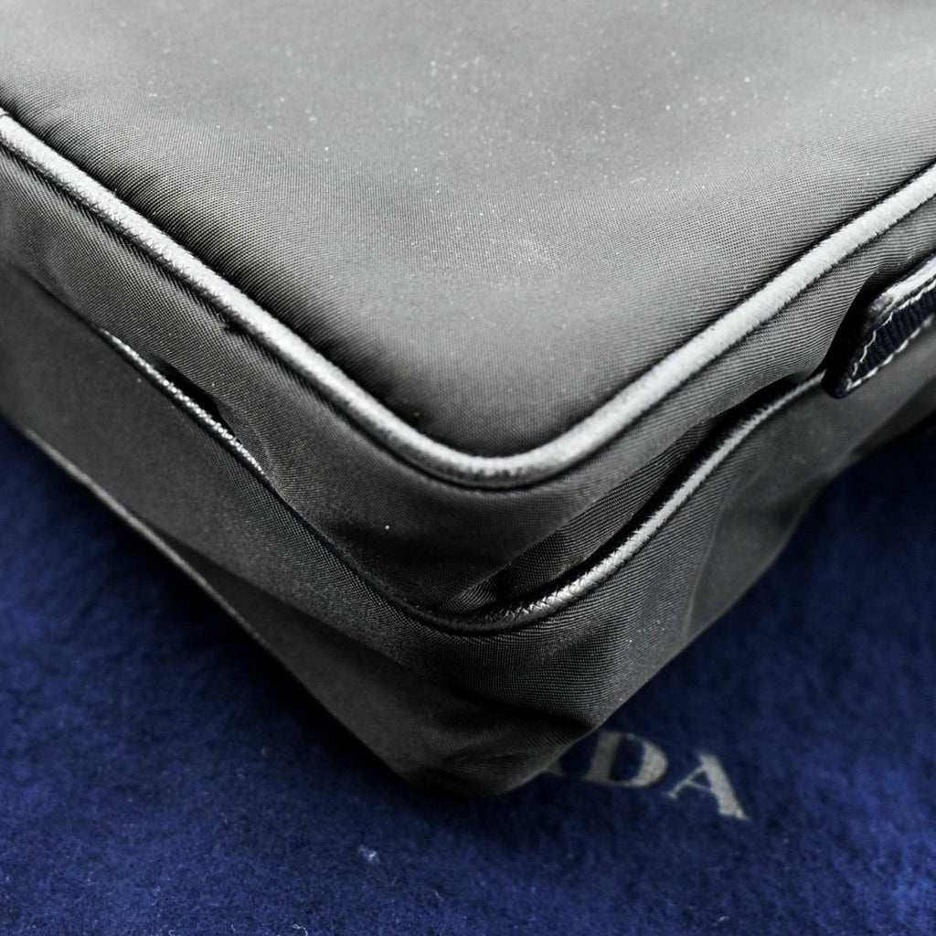 Pre-owned PRADA 2vz026 Nylon Backpack Bag Black