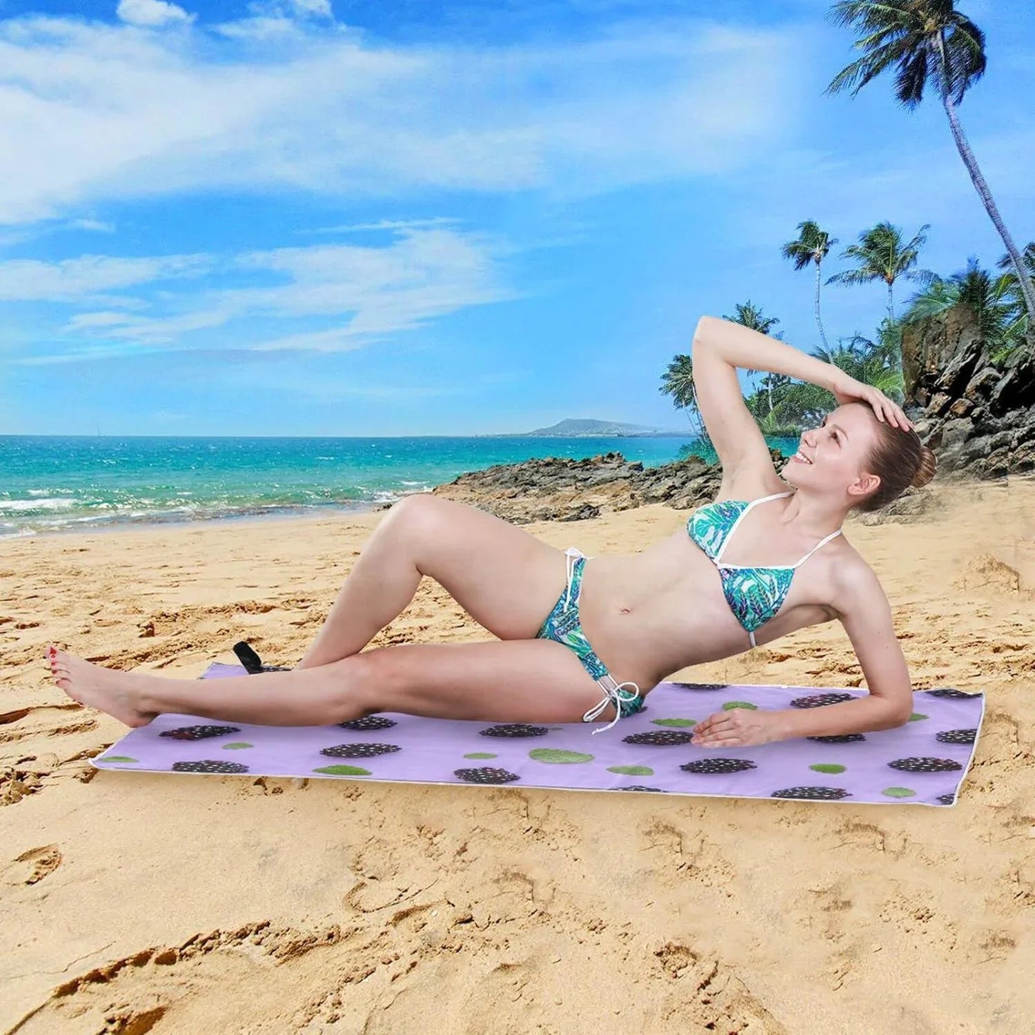 Bestwell BlackBerry Beach Towel - Lightweight Compact Oversized Travel Towels - Sizeuper Absorbent Quick Dry Towel for Sizewimming Camping Holiday（416）