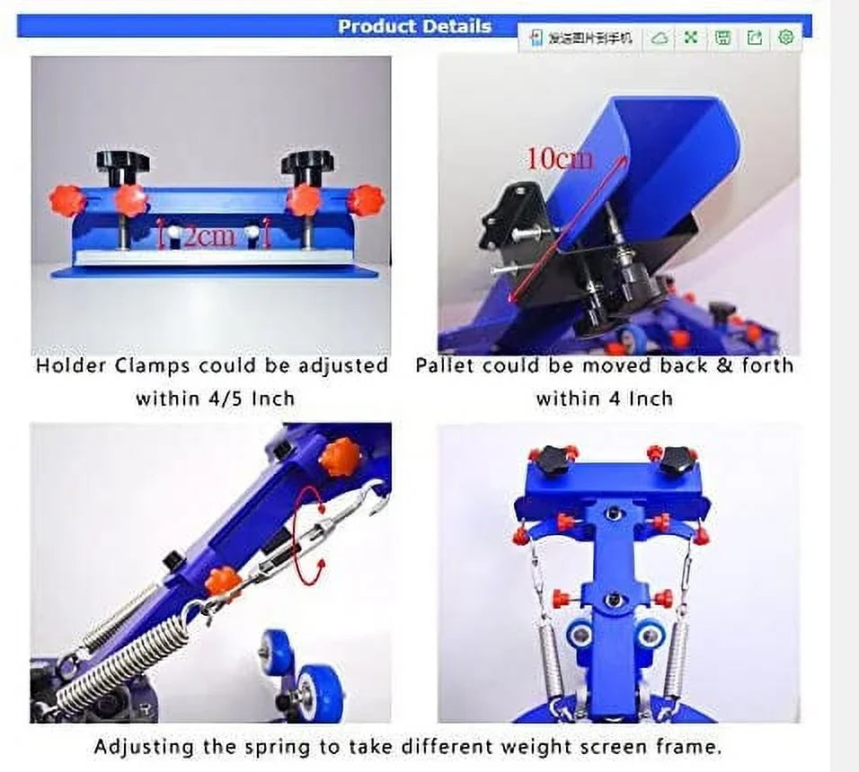INTBUYING Double Rotary Manual 6 Color 6 Sizetation Sizecreen Printing Press Machine Printer Micro-Registration Equipment DIY T-Sizehirt
