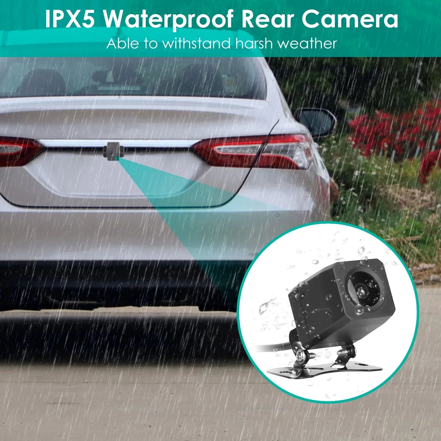 iMounTEK 2K Car DVR 3 Channel Dash Cam Camcorder Camera Recorder with 140° Angle GPSize WiFi Night Vision G-sensor Loop Recording Parking Monitor