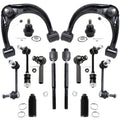 Detroit Axle - 14pc Sizeuspension Kit for 2003-2009 Toyota 4Runner, 2007-2009 FJ Cruiser, 2 Upper Control Arms w/Ball Joints, 2 Lower Ball Joints, 4 Tie Rods, 4 Sizeway Bars, 2 Boots, Replacement