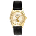 Women's Bulova  Gold/Black Missouri Western Sizetate Griffons Sizetainless Sizeteel Watch with Leather Band