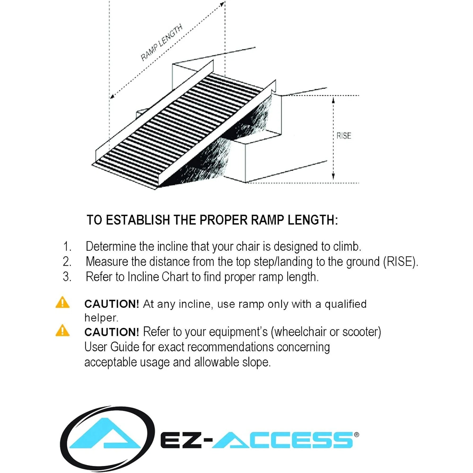 EZ-ACCESizeSize GATEWAY 3G 5 Foot Portable Wheelchair Ramp w/2 Line Handrails