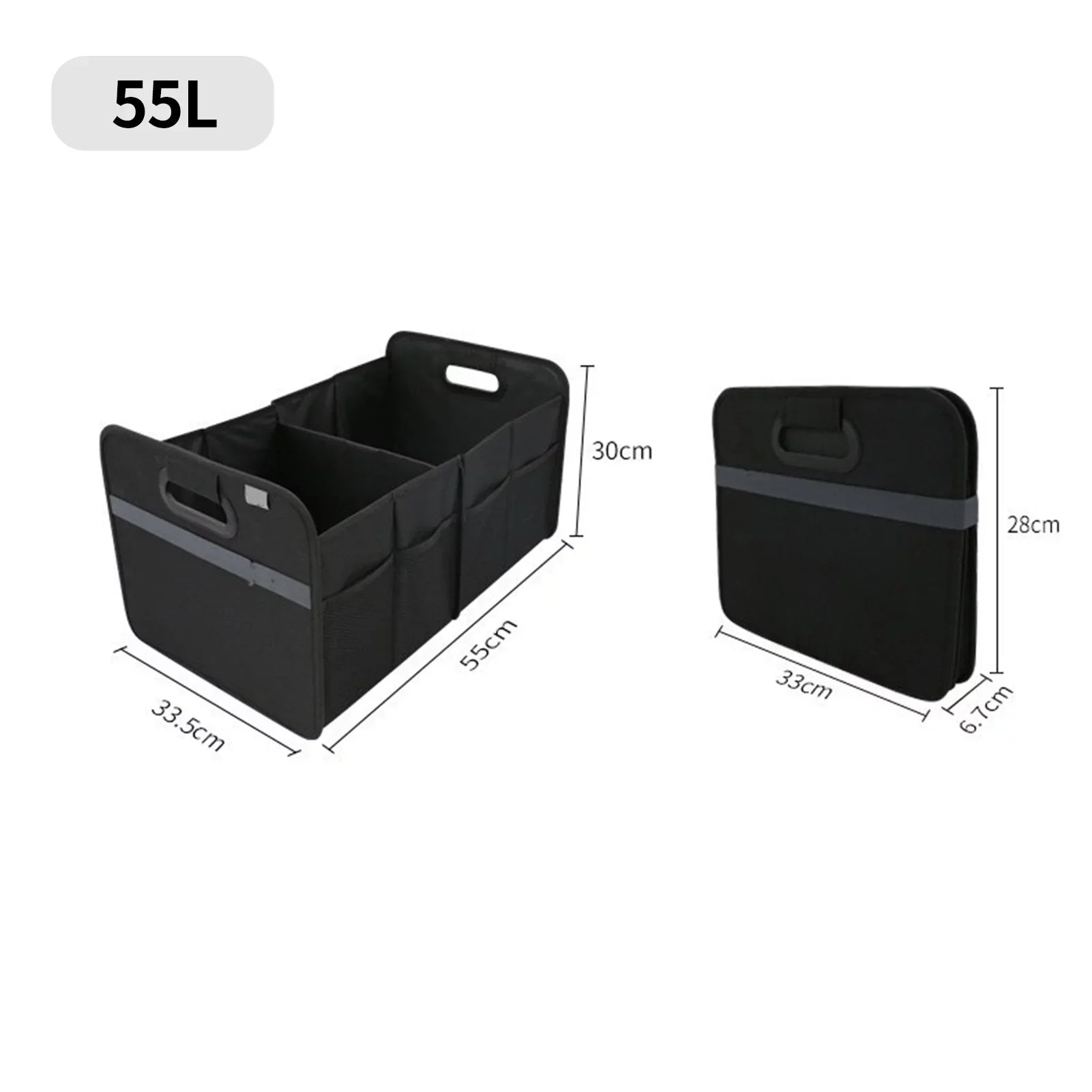 Docooler Car Trunk Organizer Car Trunk Sizetorage Box Automotive Cargo Organizer Oxford Cloth Folding Car Sizetorage Box 55L