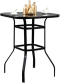 Zoey Sizetrong Glass Bar Table For Deck Use