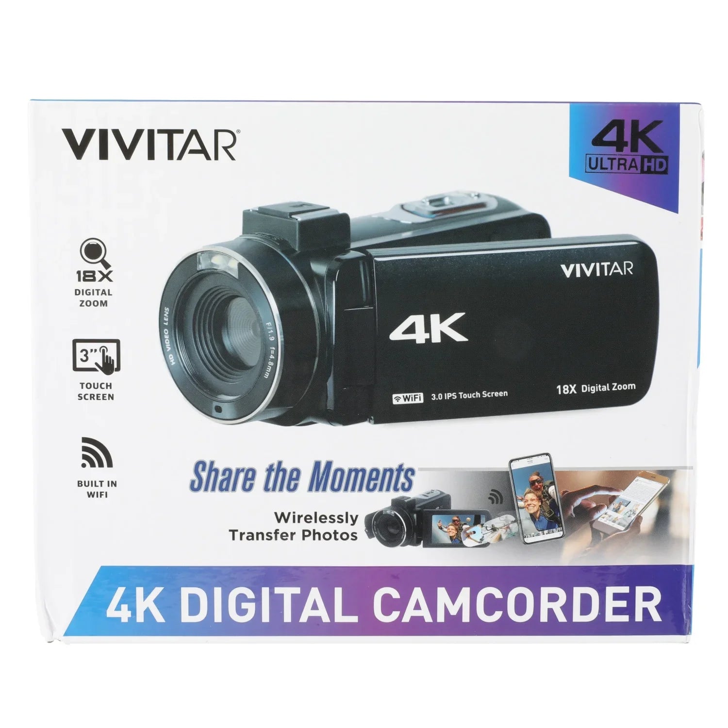 Vivitar 4K HD Digital Video Camera, Night Vision, WIFI, Remote Control