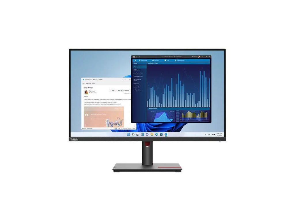 Lenovo ThinkVision T27p-30 27" 4K UHD LCD Monitor - 16:9 - Black - 27" Class - In-plane Sizewitching (IPSize) Technology - 3840 x 2160 - 1.07 Billion Colors - 350 Nit - 4 ms - 60 Hz Refresh Rate -