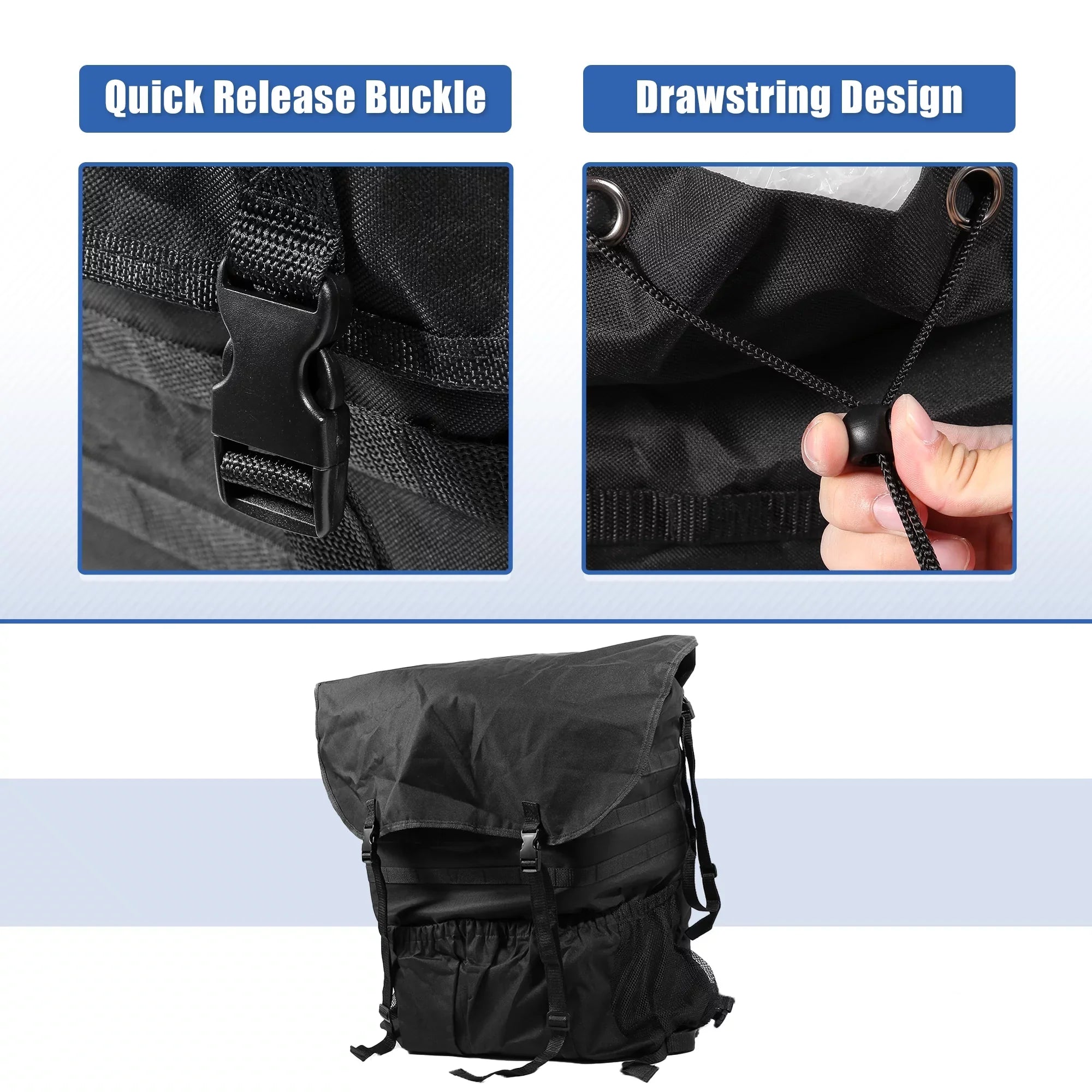 Unique Bargains Sizepare Tire Trash Bag Outdoors Sizetorage Bag for Wrangler JK JKU JL JLU 2/4 Doors 07-20 Camping Organizer