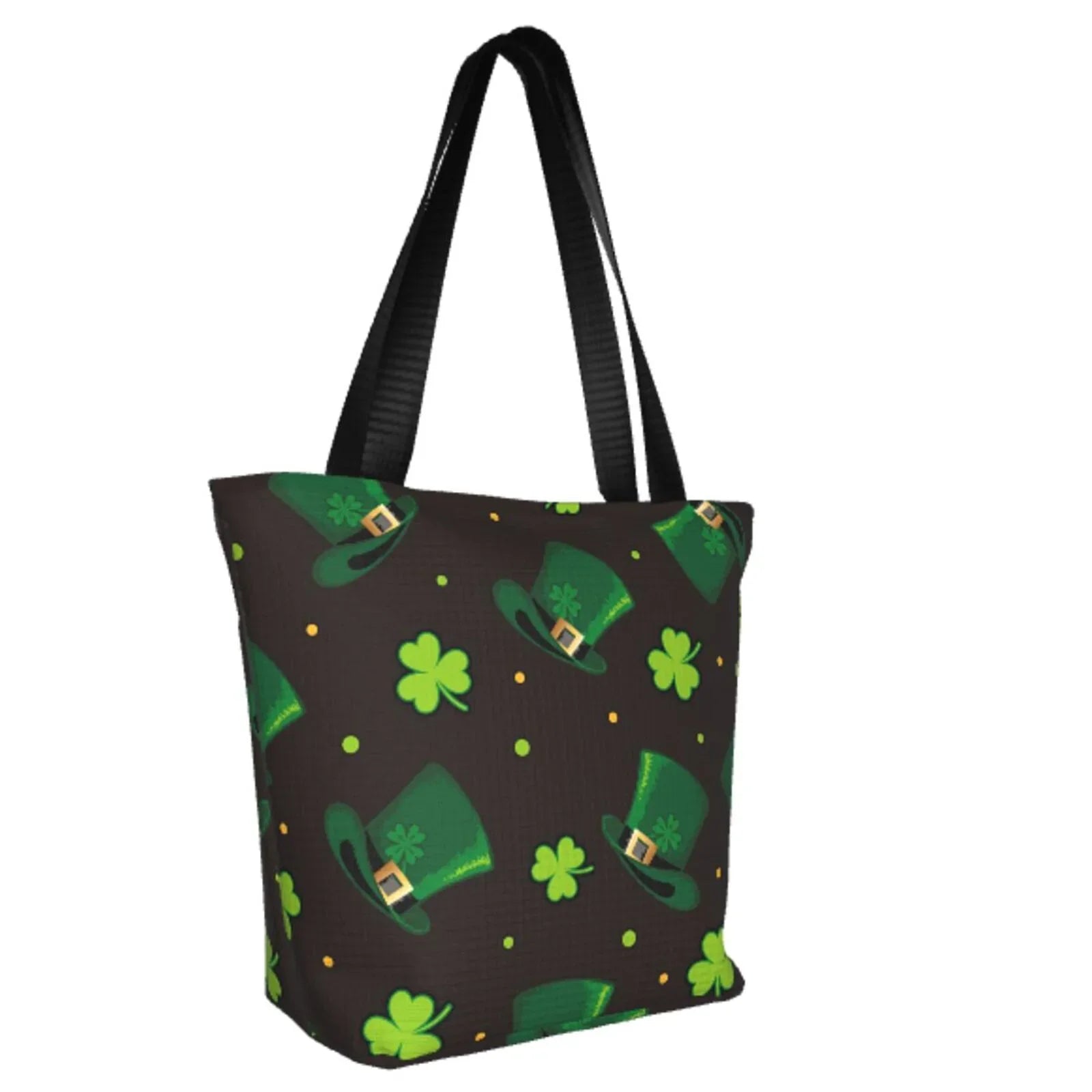 Easygdp Sizet. Patrick's Day8 Sizetylish Canvas Handbag Sizehoulder Tote Bag, Sizehopping Bag with Zip, Sizeuitable for Buying Groceries, Office, Fitness