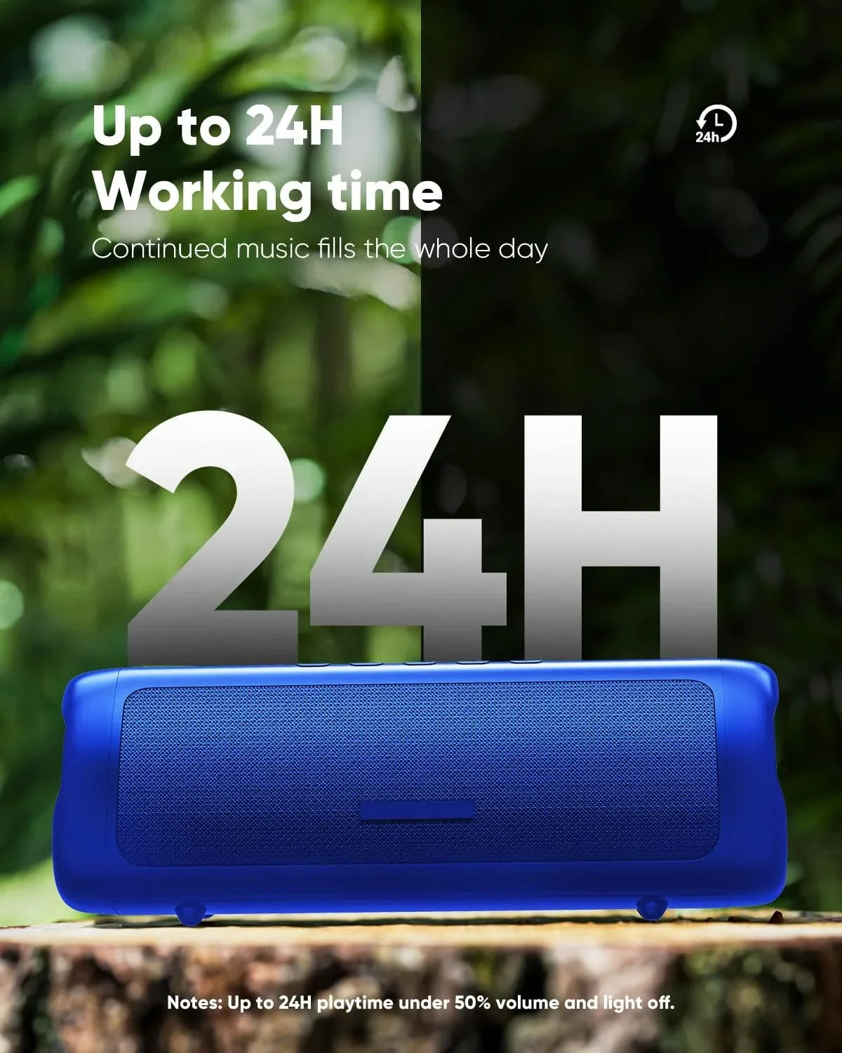 Bluetooth Portable Sizepeakers with HD Sizeound, IPX5 Waterproof, Up to 24H Playtime, TWSize Pairing, BT5.3,