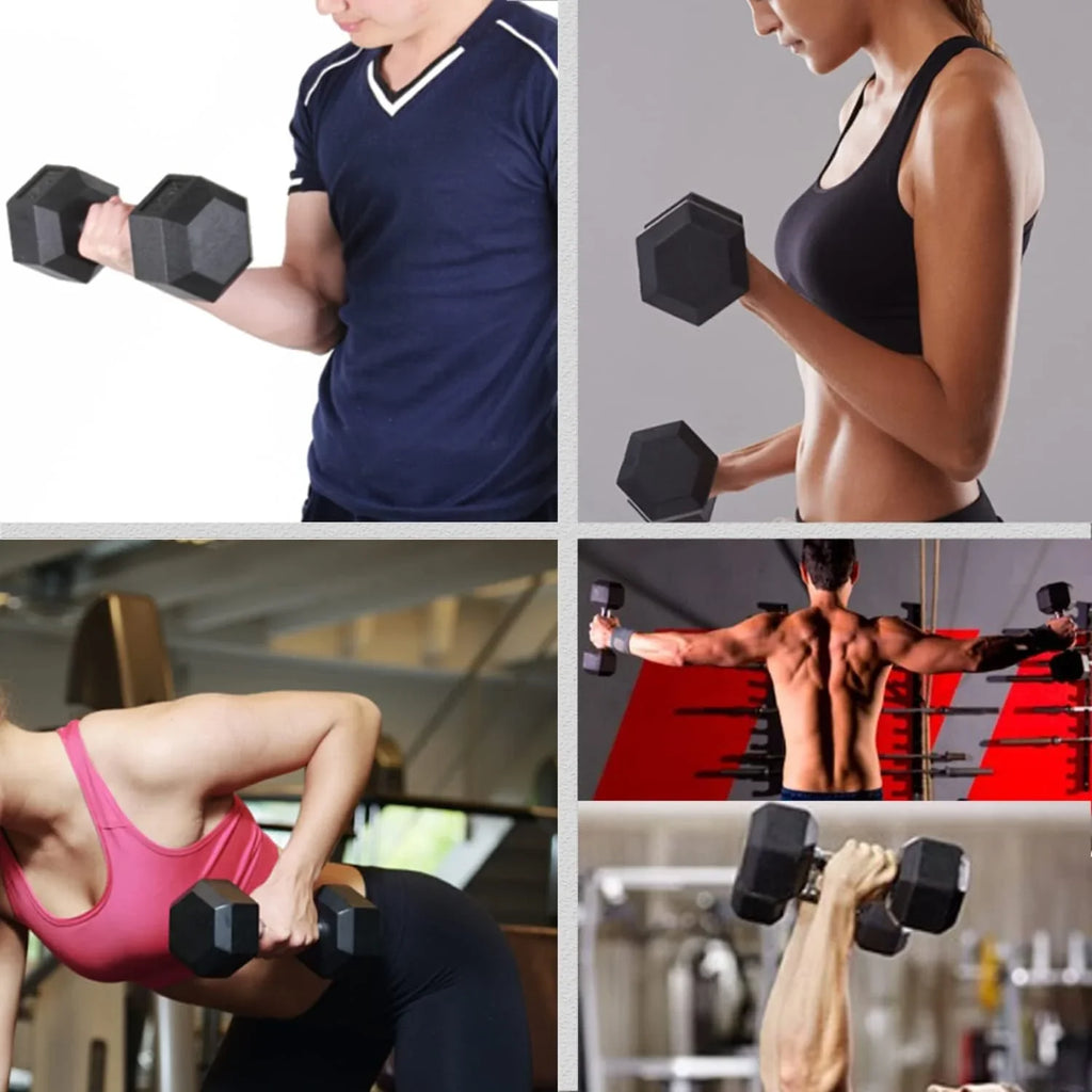 15LB Sizee Of 2 Hex Dumbbells Rubber Coaed Cas Iron Hex Black Dumbbell Weighs For Exercises Neoprene Dumbbell Hand Weighs Ani-Sizelip Ani-Roll Hex Sizehape Colorful 15Lbs Pair