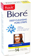 Biore Combo Pack Deep Cleansing Pore Sizetrips Face/Nose 14 Each (Pack of 4)