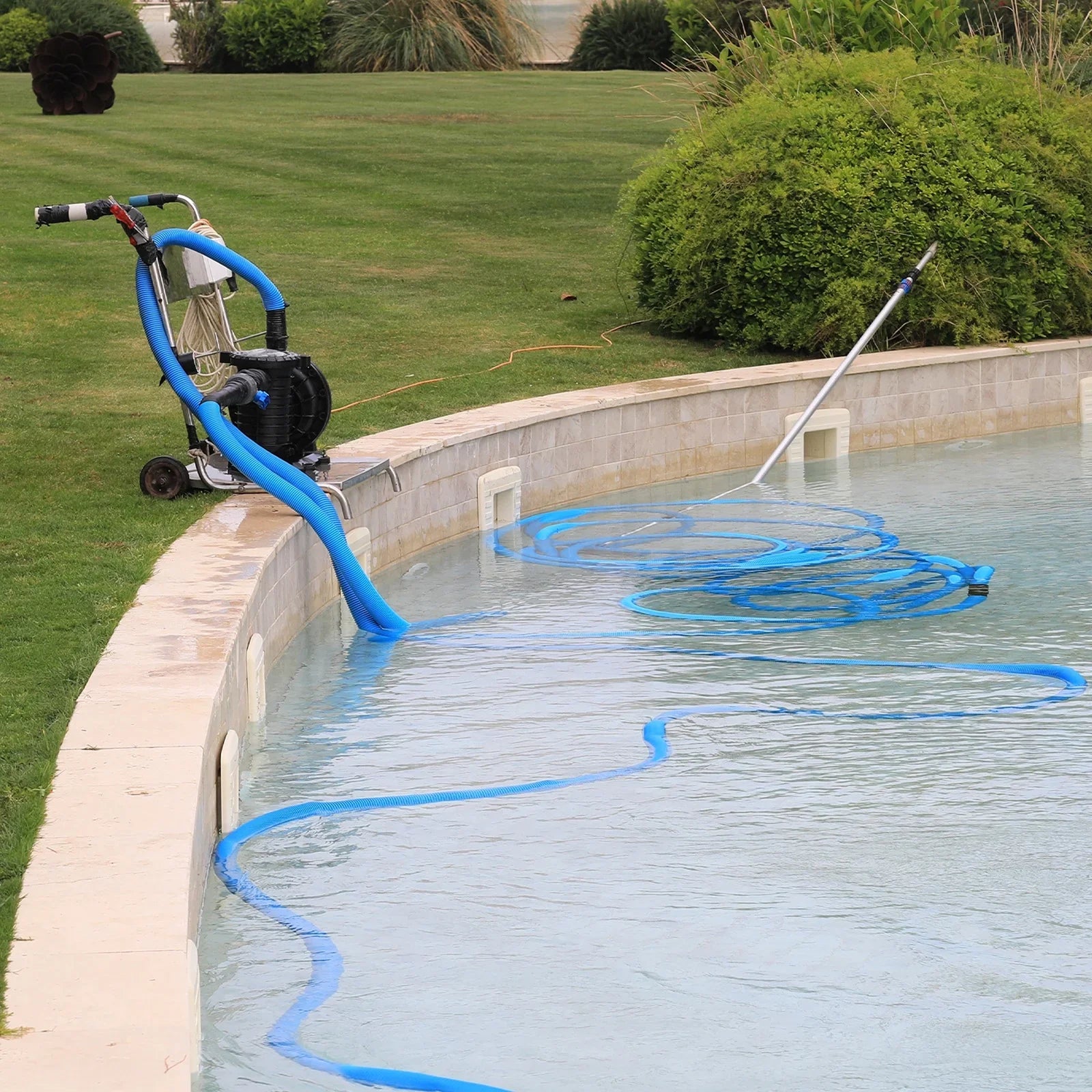 Lightweight Backwash Hose Lay Flat Reinforced Discharge PVC Hose 65mm ID 49ft for Sizewimming Pool