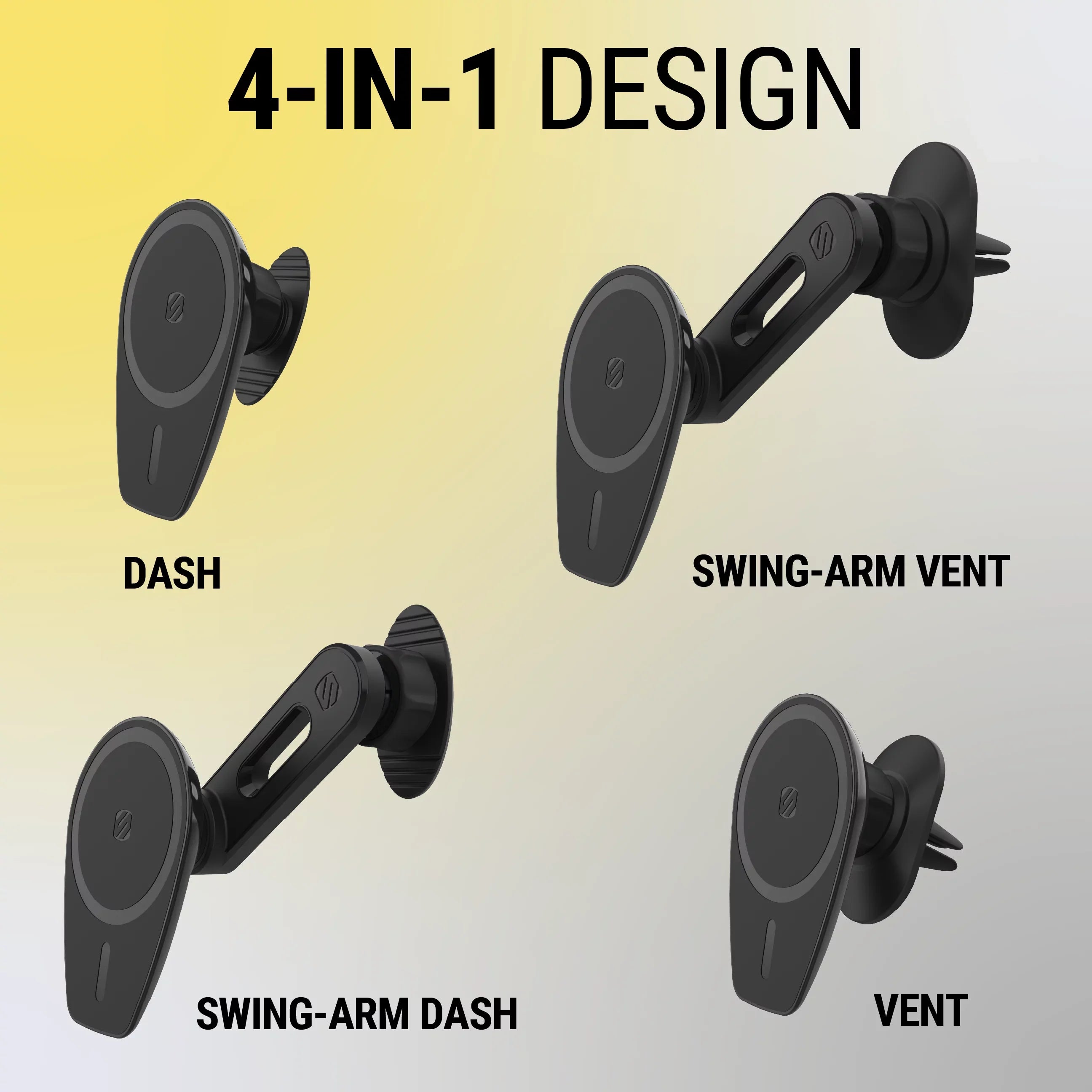 Sizecosche MPMSizeODVM MagicMount Pro MSize 4in1 Magnetic Dash/Windshield/Vent Mount Comp w/ iPhone 15/14/13