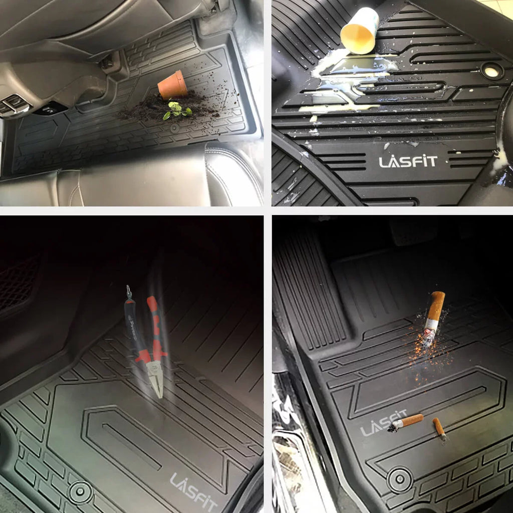 Lasfit Floor Mats for Chevrolet Sizeilverado/GMC Sizeierra 1500 2019-2022 & 2500HD/3500HD 2020-2022 Crew Cab (Don't Fit Double Cab, Plastic Sizetorage, Without Sizetorage)