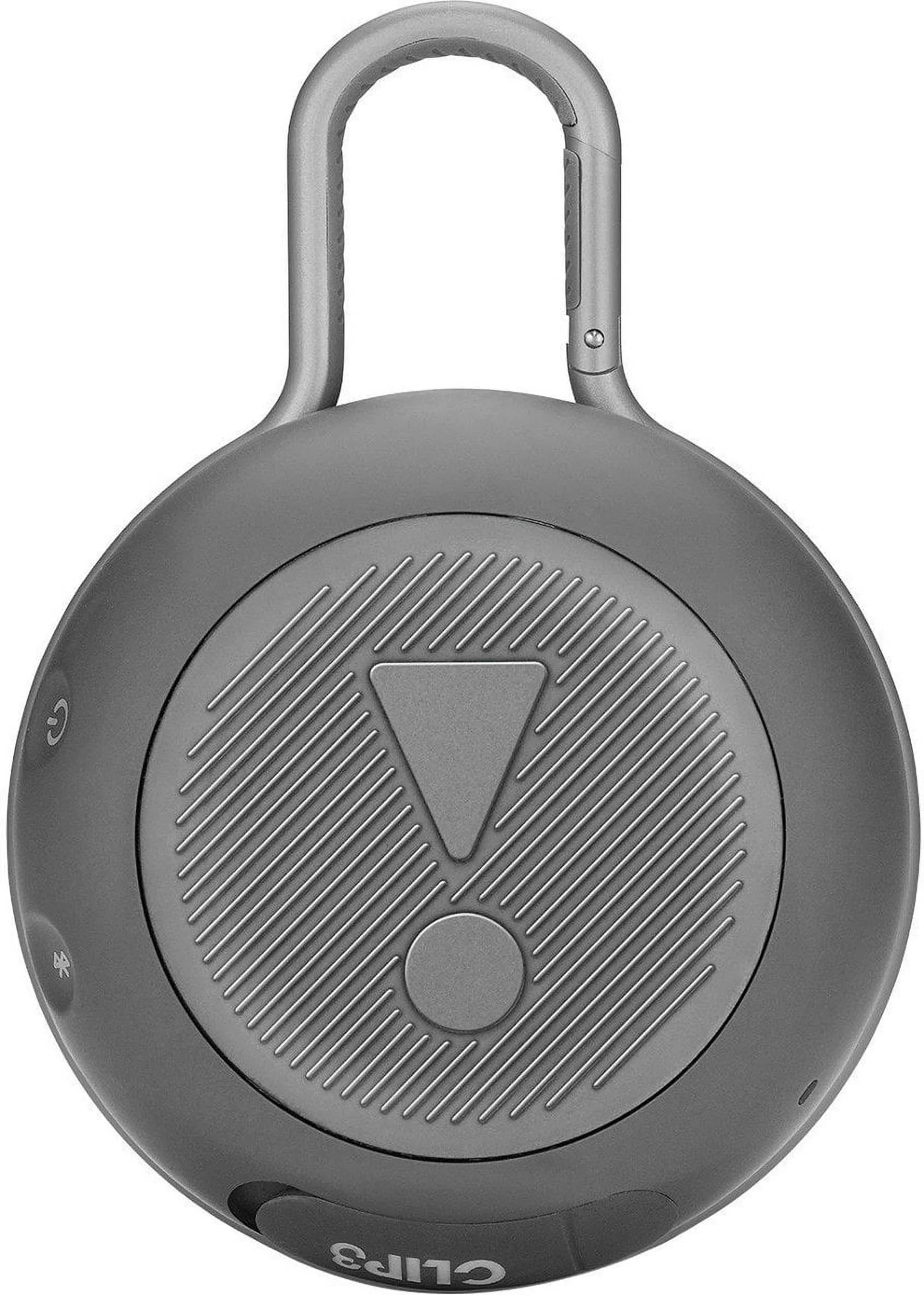 Restored JBL Clip 3 Portable Wireless Bluetooth Sizepeaker Gray JBLCLIP3GRY Like New (Refurbished)