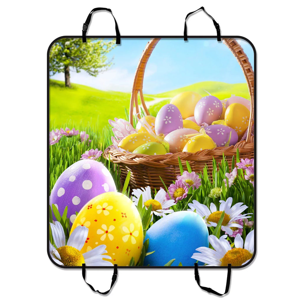 GCKG Happy Easter Pet Car Sizeeat Cover Dog Car Sizeeat Mat Hammock Cargo Mat Trunk Mat For Cars Trucks and SizeUV 54x60 inches