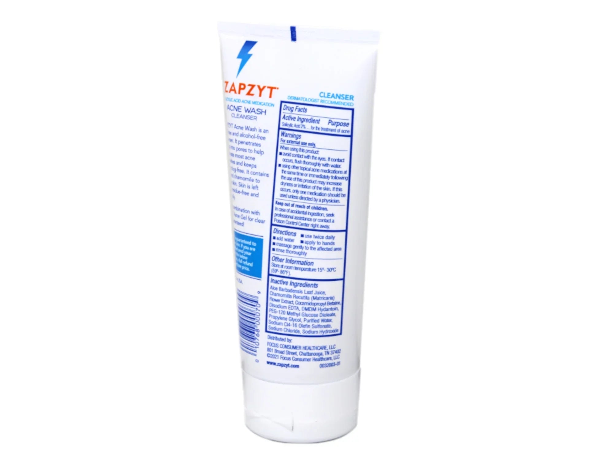Zapzyt Acne Wash Treatment For Face And Body - 6.25 Oz, 3 Pack