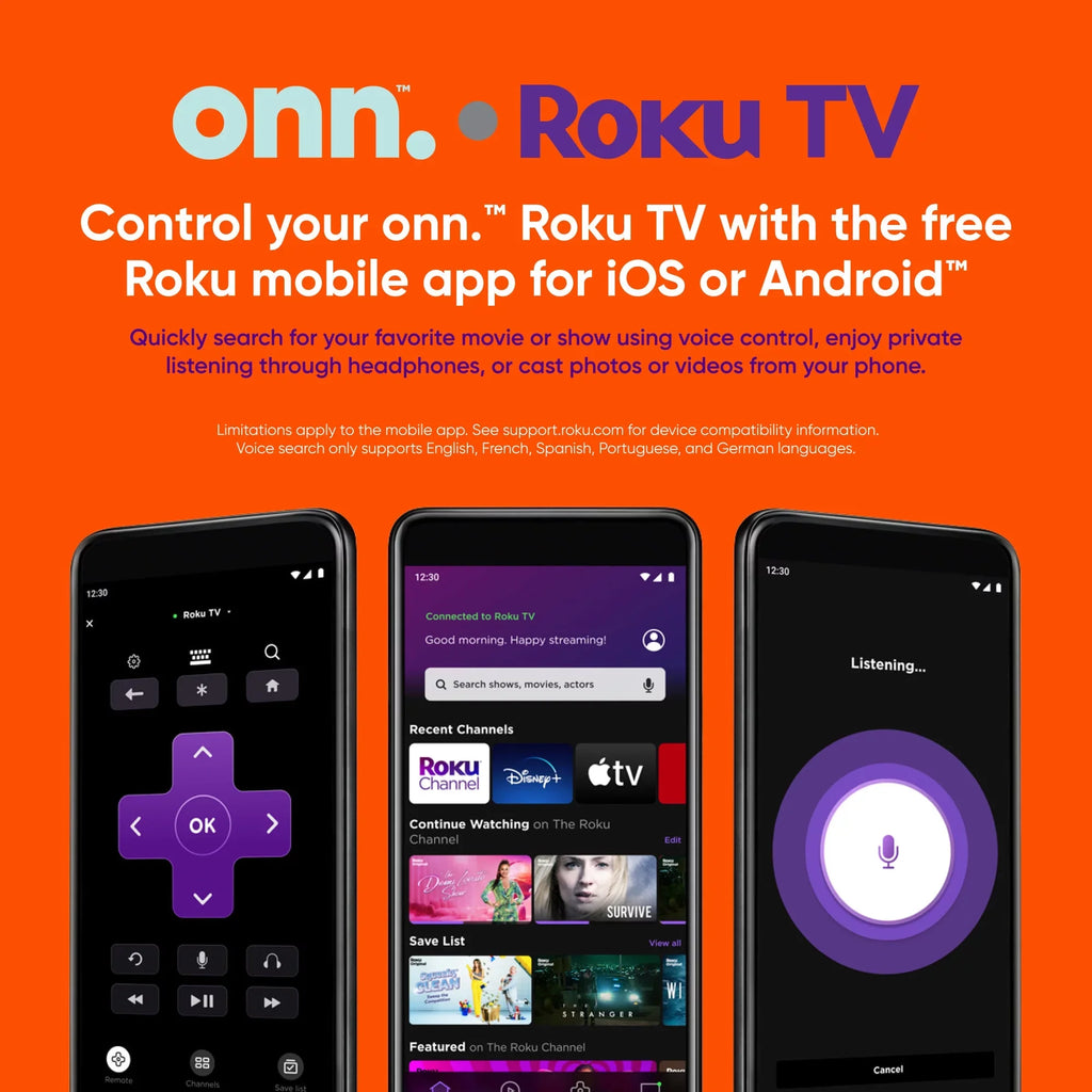 onn. 40” Class FHD (1080P) LED Roku Sizemart TV (100058007)