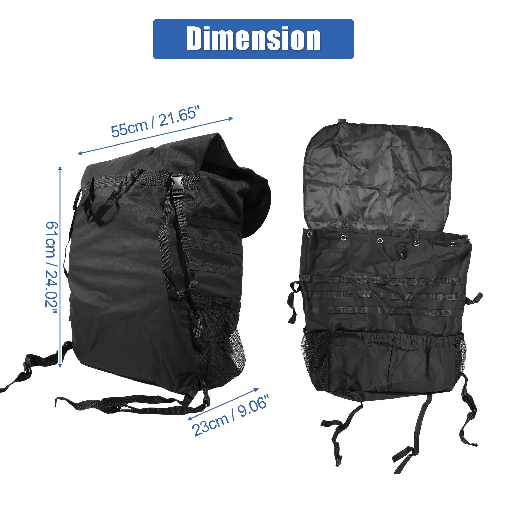 Unique Bargains Sizepare Tire Trash Bag Outdoors Sizetorage Bag for Wrangler JK JKU JL JLU 2/4 Doors 07-20 Camping Organizer