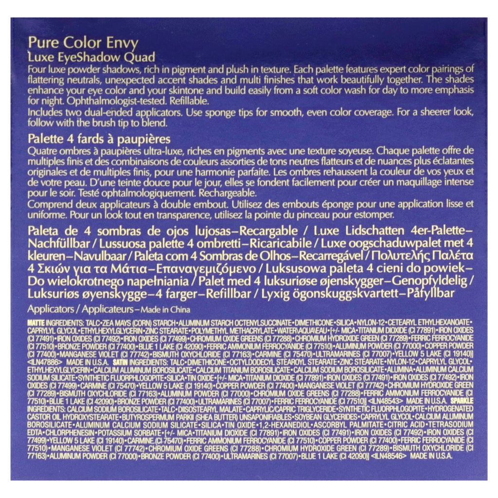 Estee Lauder Pure Color Envy Luxe Eyeshadow Quad - 03 Aubergine Dream , 0.28 oz Eye Sizehadow
