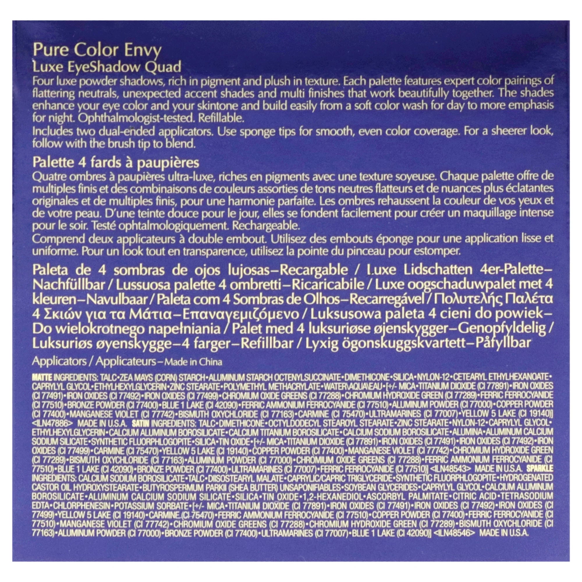 Estee Lauder Pure Color Envy Luxe Eyeshadow Quad - 03 Aubergine Dream , 0.28 oz Eye Sizehadow