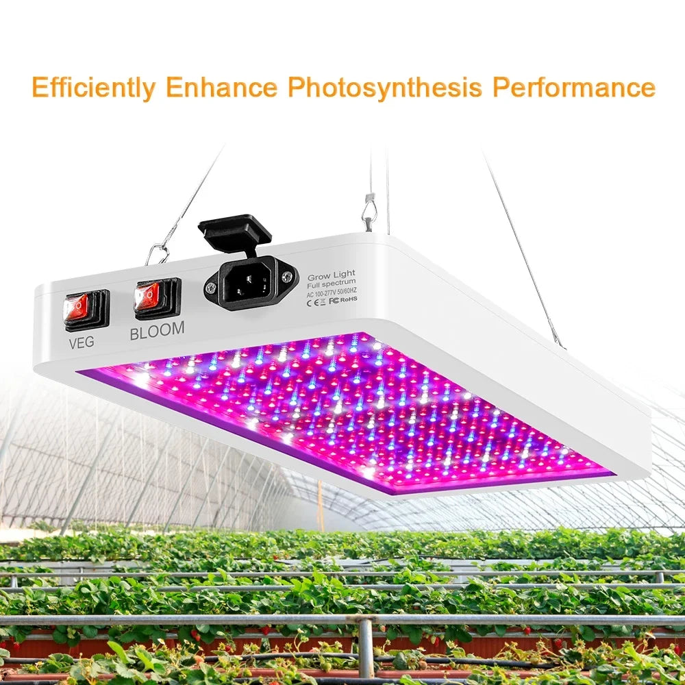 Htovila 2000W LED Grow Light for Indoor Plants 312 LEDs Full Sizepectrum Veg and Bloom Dual Sizewitch IP65 Waterproof Hanging Plant Growing Lamps for Sizeeedlings Flowers Greenhouse