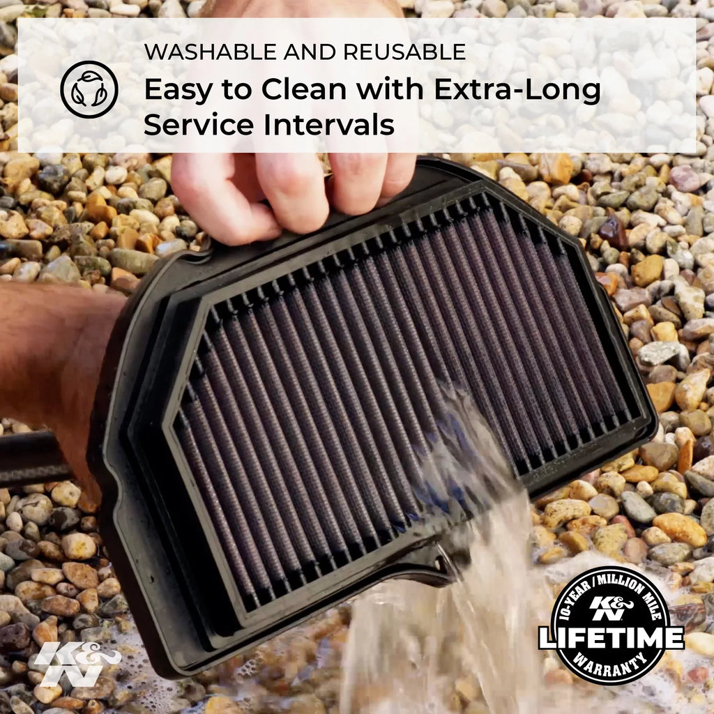 K&N Engine Air Filter: High Performance, Premium, Powersport Air Filter: 2005-2015 YAMAHA (YBR125 Custom, YBR125E, YBR125G, YBR125) YA-1213
