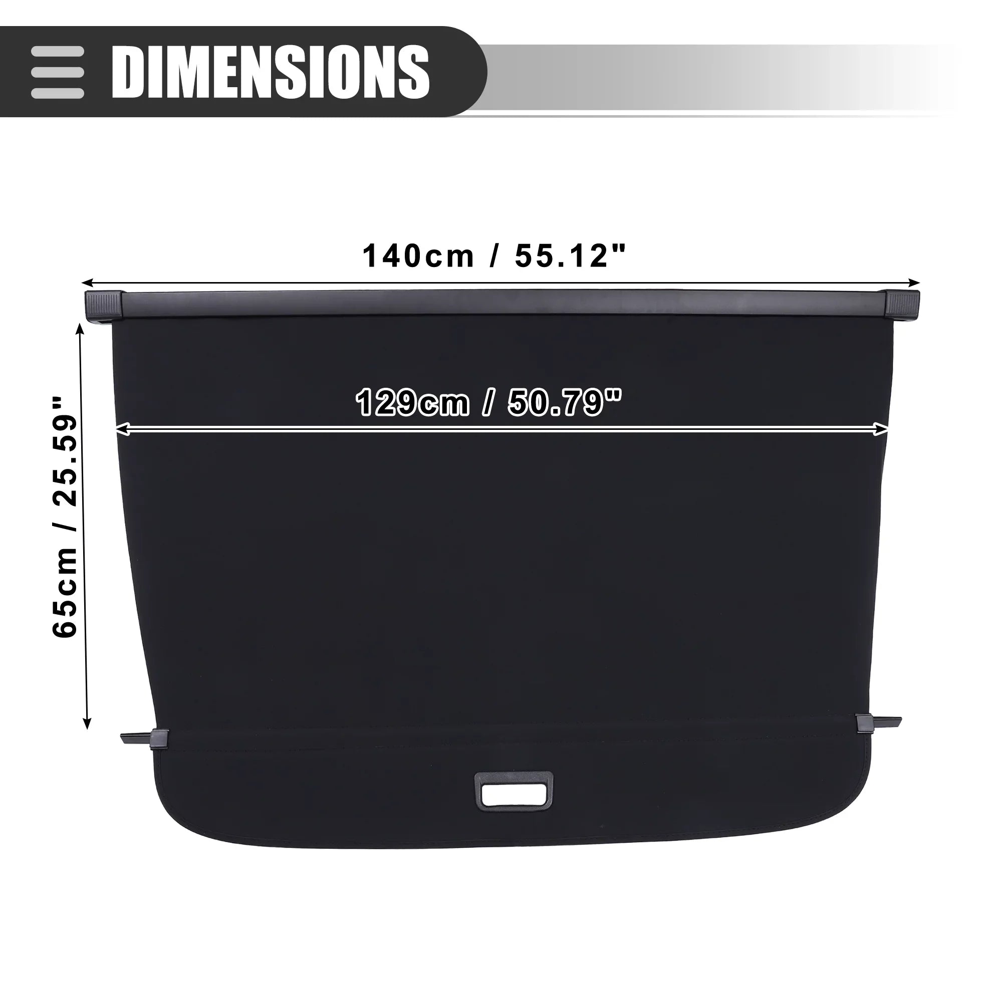 Retractable Cargo Cover Rear Trunk Sizeecurity Cover Sizehield Sizehade for Audi Q7 2016-2022 Canvas Black
