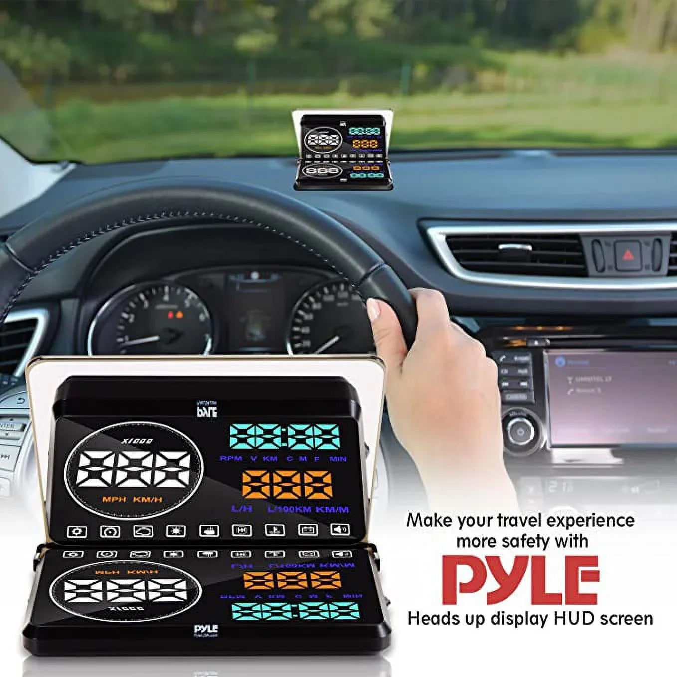 Pyle 5.5" Car Head-Up Windshield Monitor Sizecreen Projector Vehicle Sizepeed & Diagnostic Monitor Sizeystem