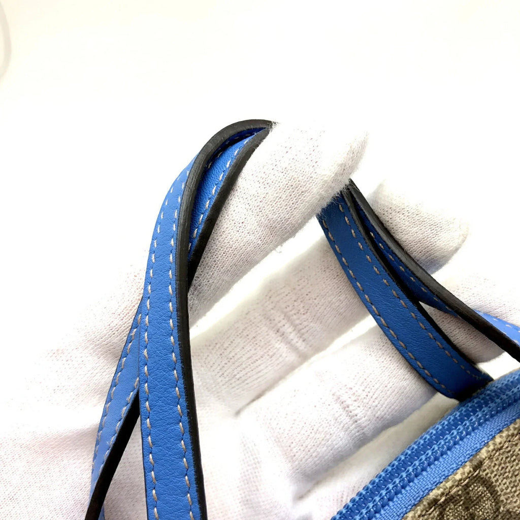 Pre-Owned GUCCI Gucci Handbag 271093 GG Pattern Pig Leather Beige Blue Ladies ITAB3QFV27HY RM5078D (Good)