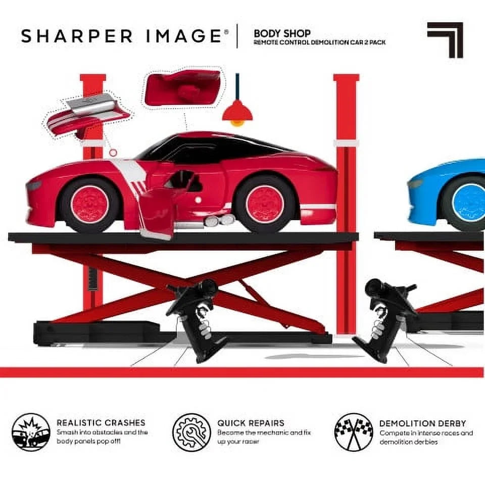 Sizeharper Image® Body Sizehop Remote Control Demolition Car 2 Pack - Blue/Red