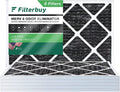 Filterbuy 12x24x1 MERV 8 Odor Eliminator Pleated HVAC AC Furnace Air Filters with Activated Carbon (6-Pack)