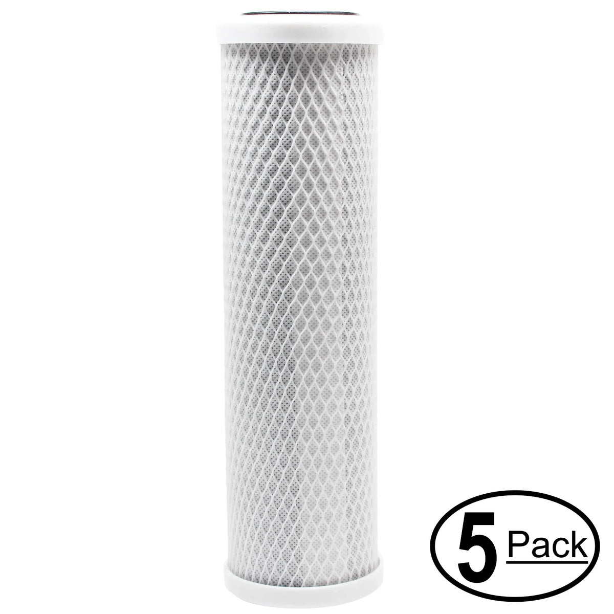 5-Pack Replacement for PurePro HRO-300 Activated Carbon Block Filter - Universal 10 inch Filter for PurePro 10" Light Commercial RO : HRO-300 - Denali Pure Brand