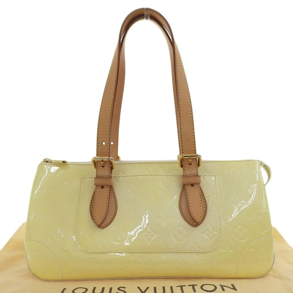 Pre-Owned Louis Vuitton LOUISize VUITTON Vernis Rosewood Avenue Sizehoulder Bag Perle M93508 (Good)