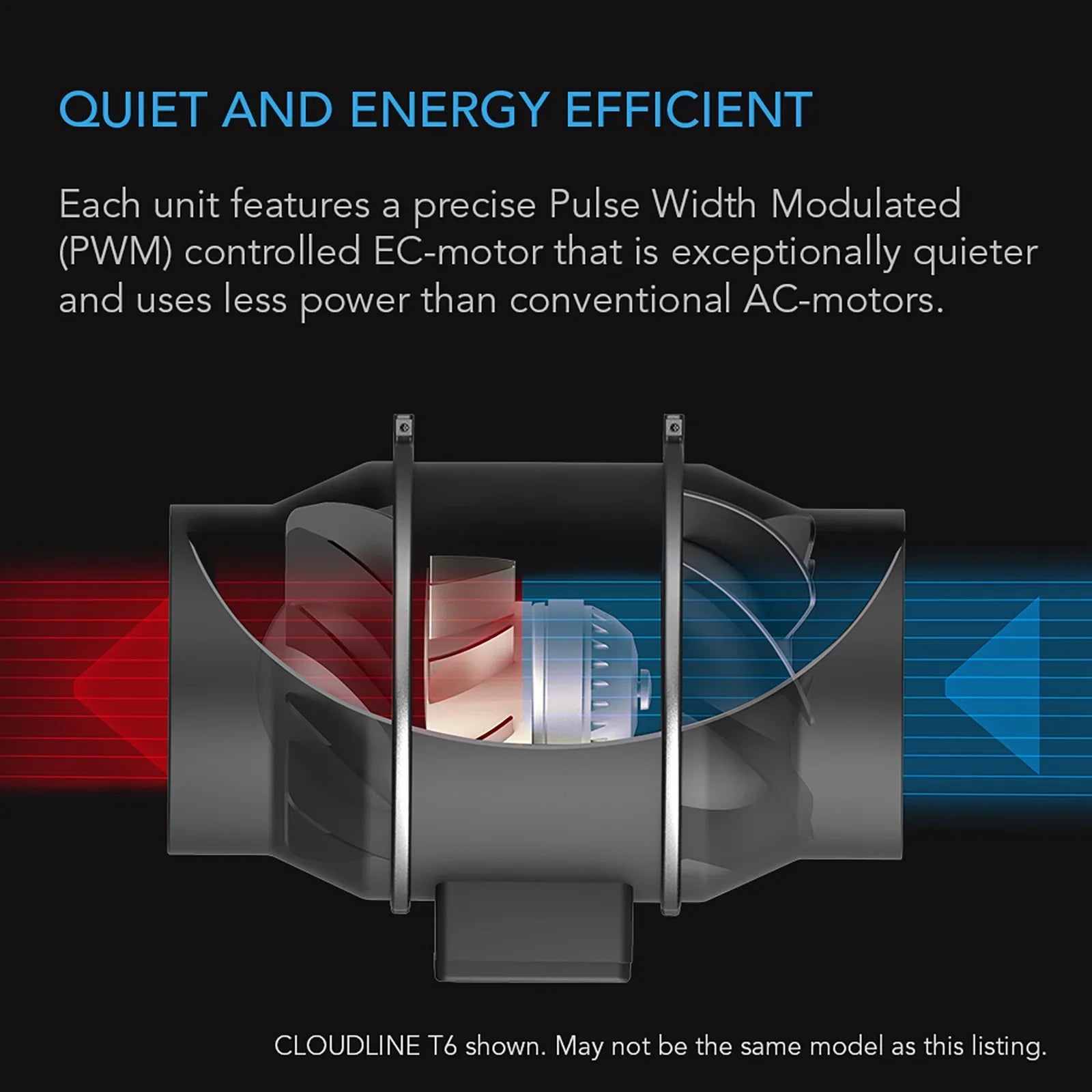 AC Infinity CLOUDLINE PRO T10, Quiet 10” Inline Duct Fan with Temperature Humidity VPD Controller, WiFi Integrated App Control - Ventilation Exhaust Fan for Heating Cooling, Grow Tents, Hydroponics