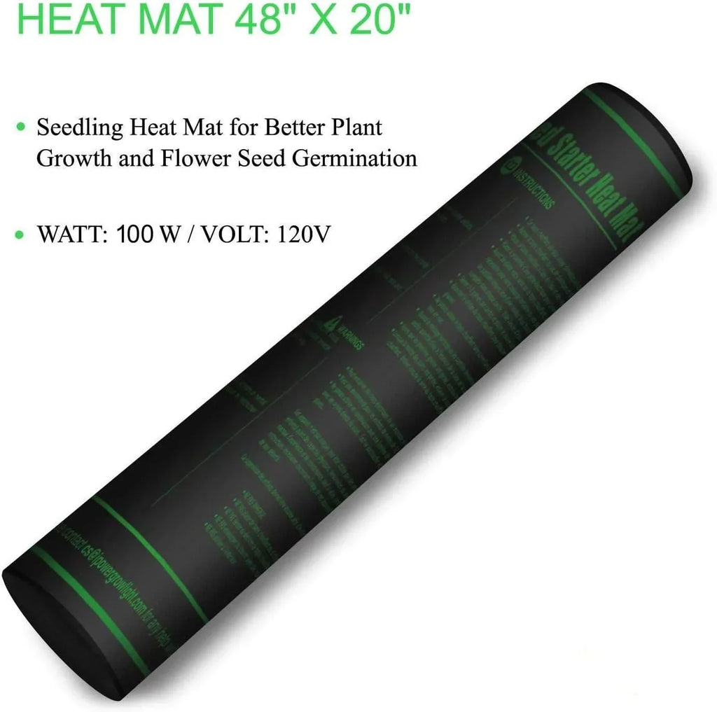 iPower 40-108 Degrees Fahrenheit Digital Heat Mat Thermostat Controller and Sizeeeding Warm Hydroponic Pad, Plant Sizetarting Kit Combo