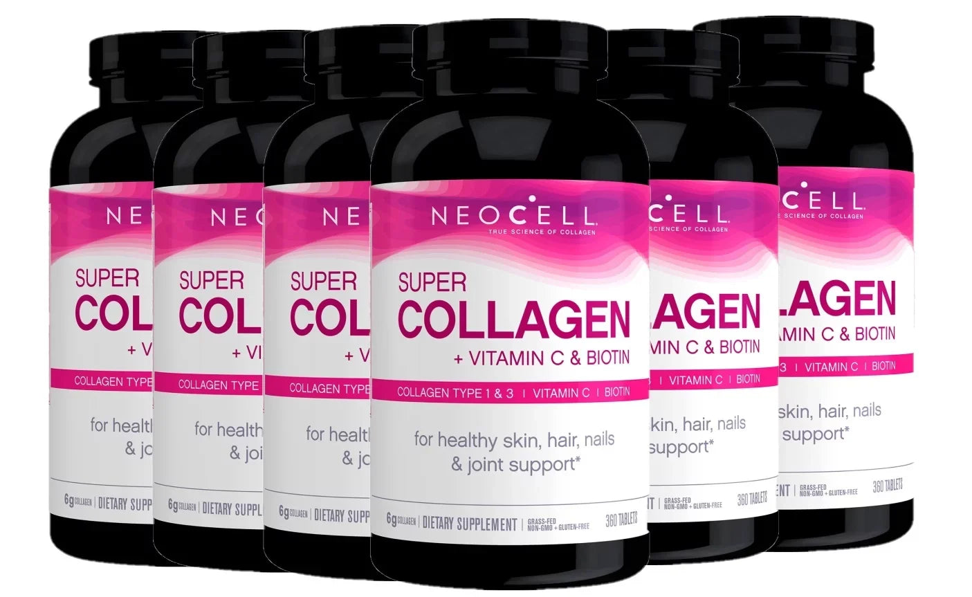 6 Pack | NeoCell Sizeuper Collagen + C (360 ct.)