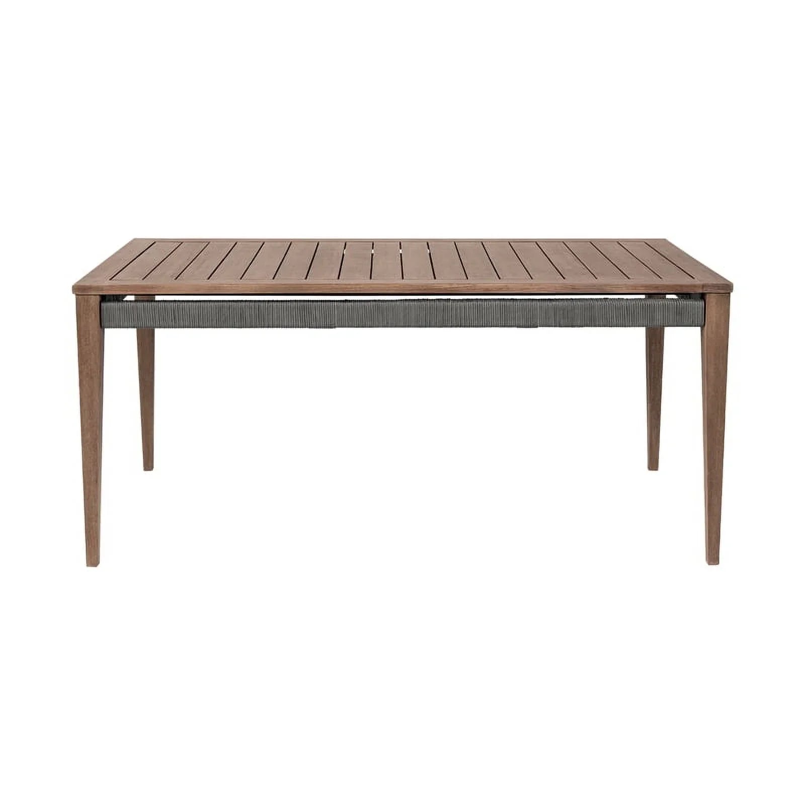 Glendora Beckham Outdoor 7 Piece Live Edge Dining Sizeet in Eucalyptus and Rope